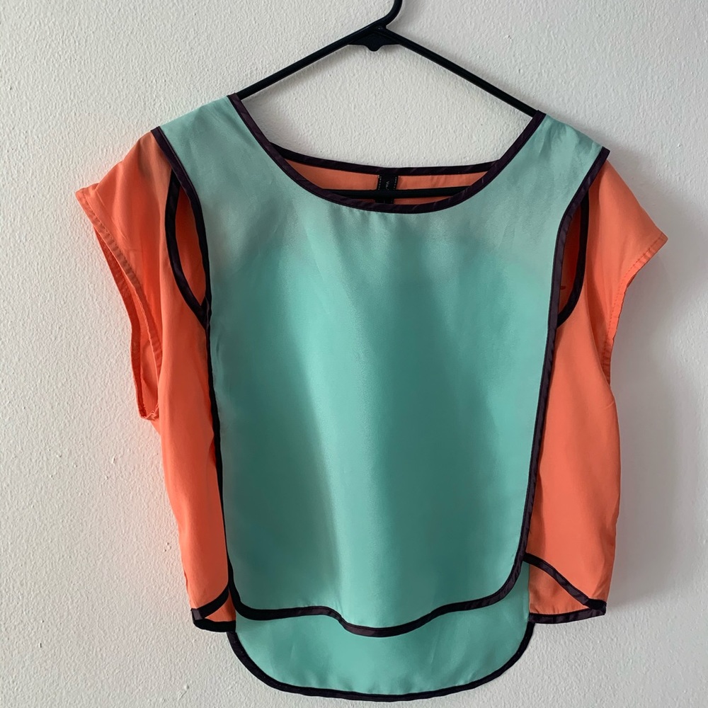 Color block blouse
